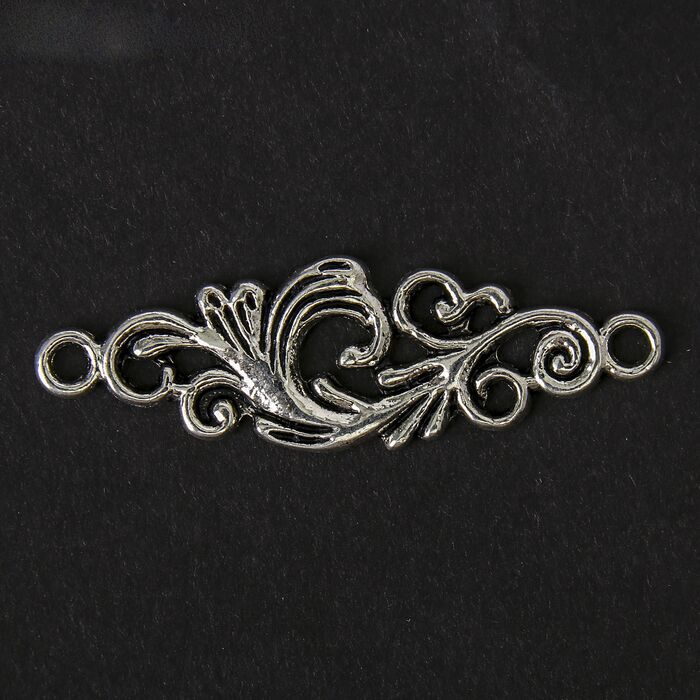 Подвеска Fleur de Lis, цвет серебро, 2,3х1,5 см